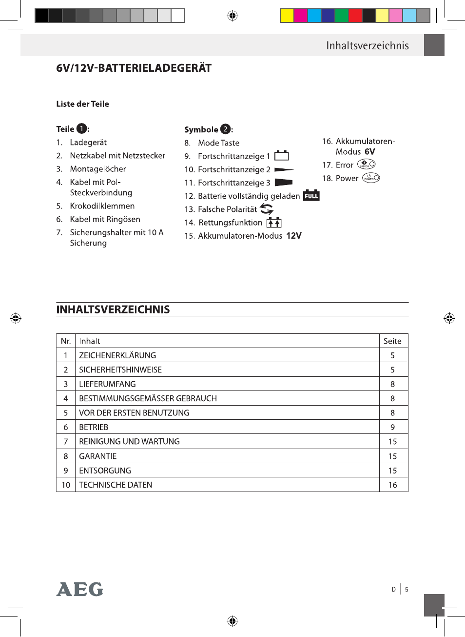 AEG Charging Unit LP Plus User Manual | Page 4 / 87