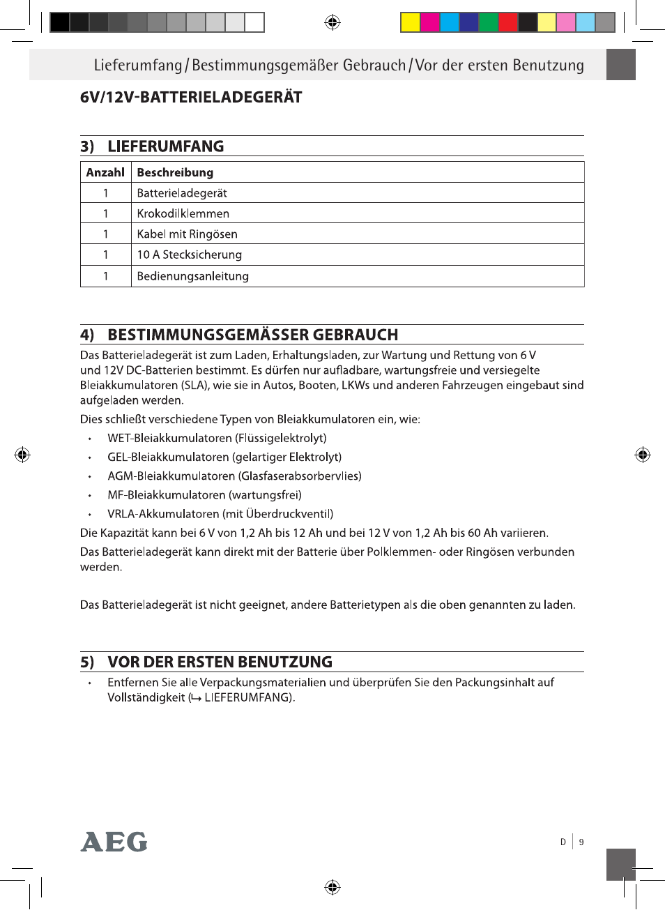 AEG Charging Unit LP Plus User Manual | Page 8 / 87