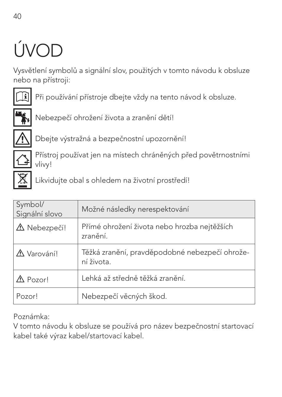 Úvod | AEG Safety Jumper Leads SP 25 User Manual | Page 40 / 58
