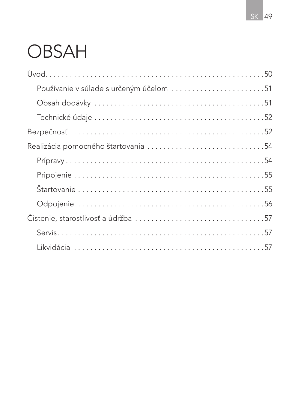 AEG Safety Jumper Leads SP 25 User Manual | Page 49 / 58