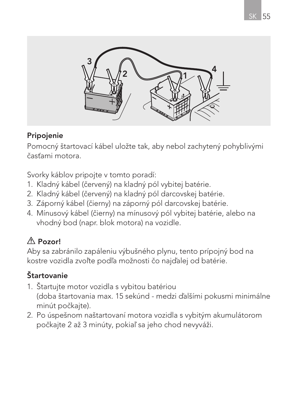 AEG Safety Jumper Leads SP 25 User Manual | Page 55 / 58
