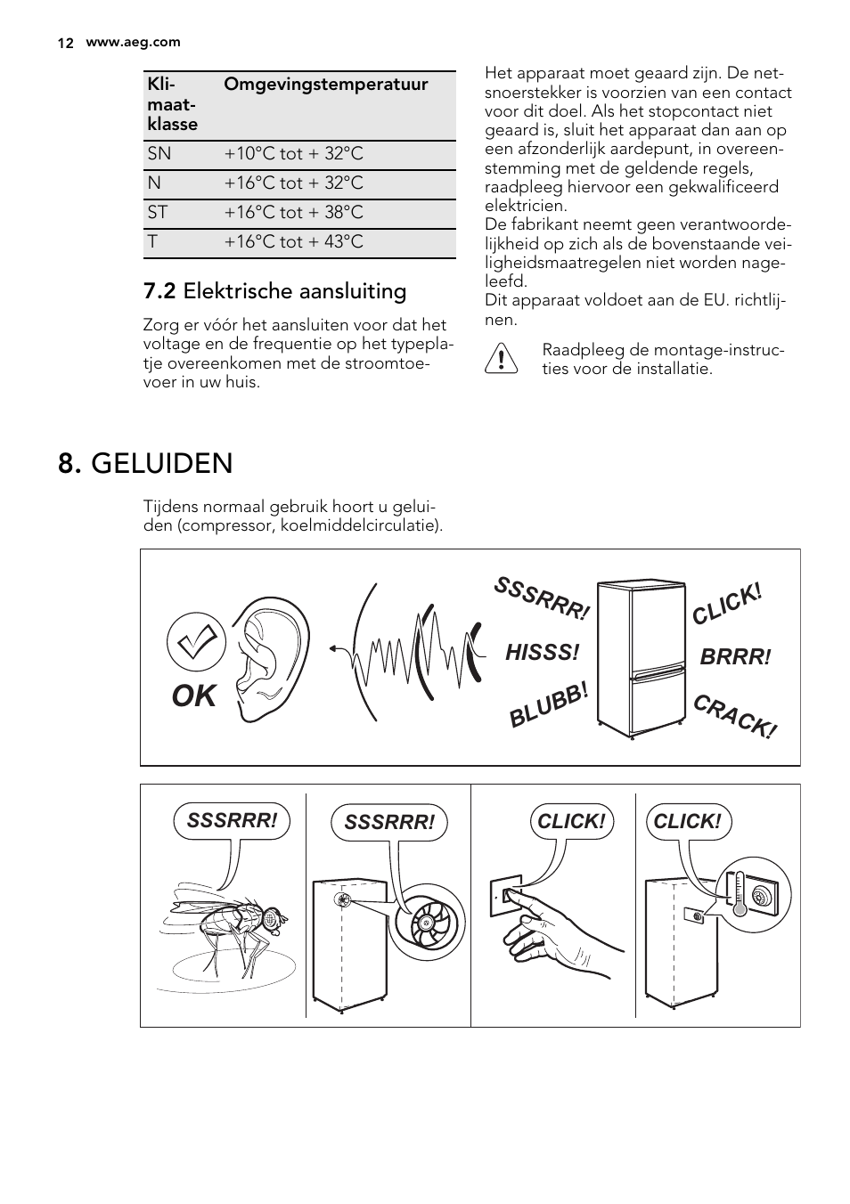 Geluiden | AEG SKS51000S0 User Manual | Page 12 / 56