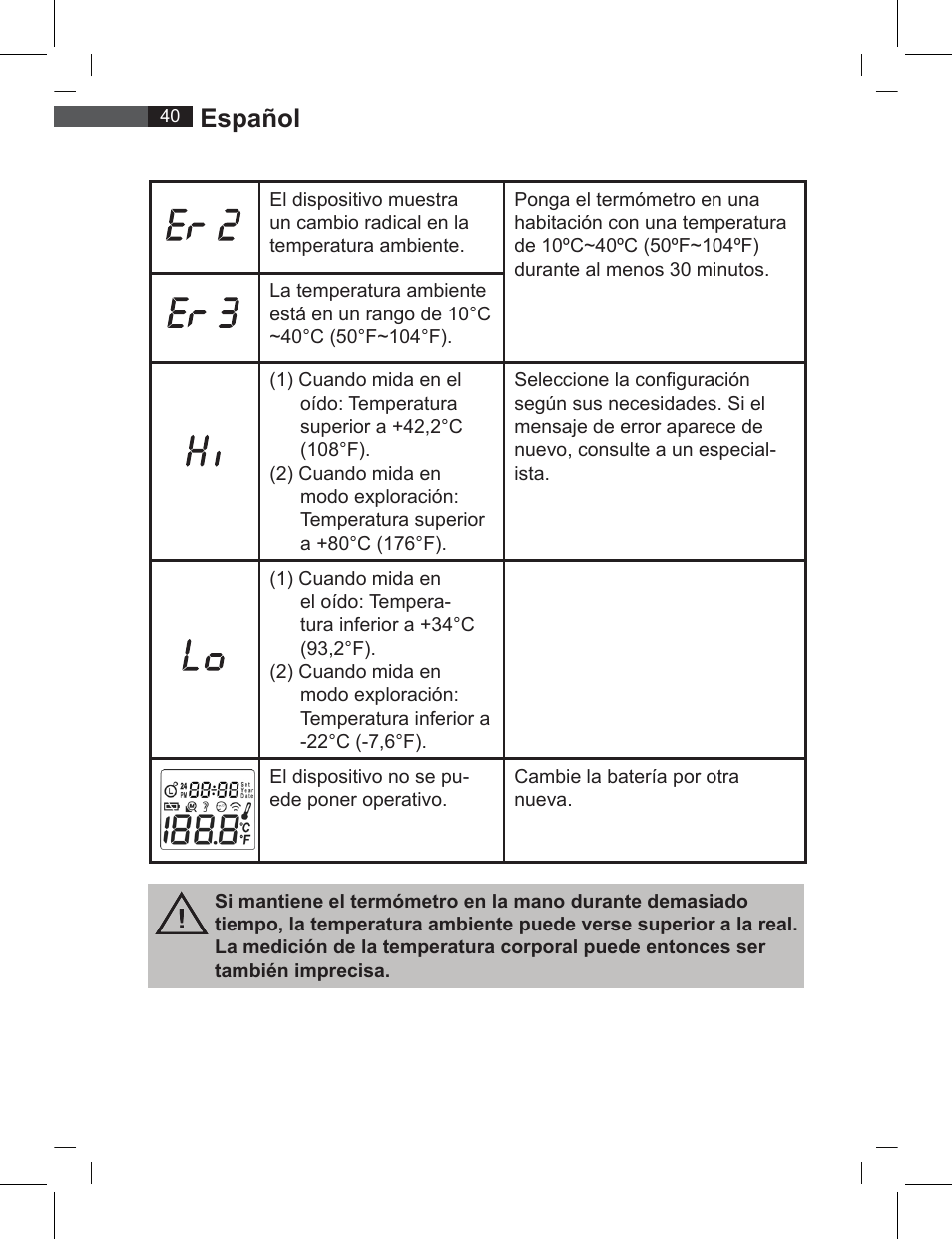 Español | AEG FT 4919 User Manual | Page 40 / 114