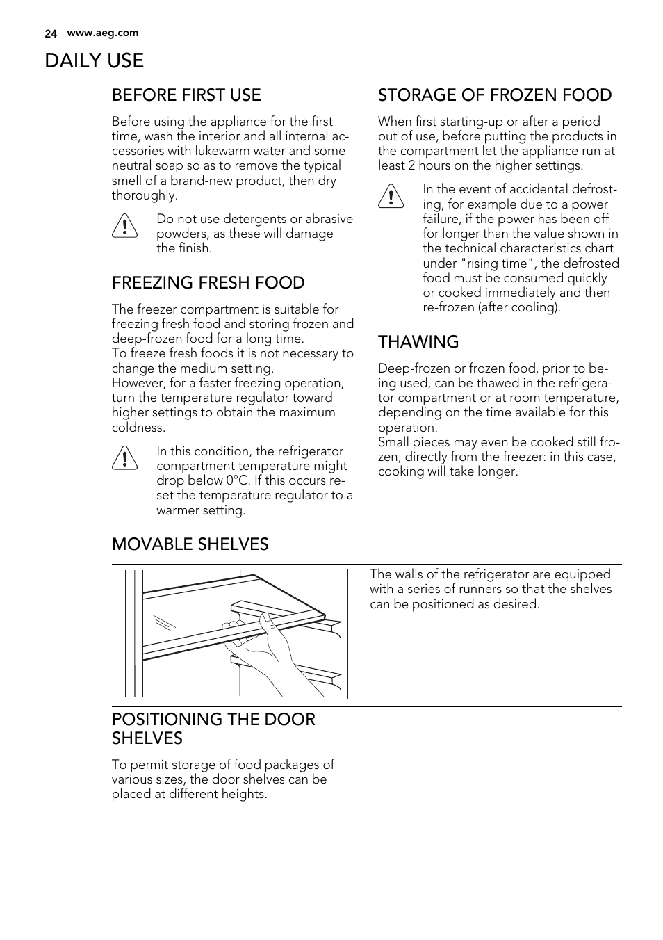 Daily use | AEG SKS51000S0 User Manual | Page 24 / 72