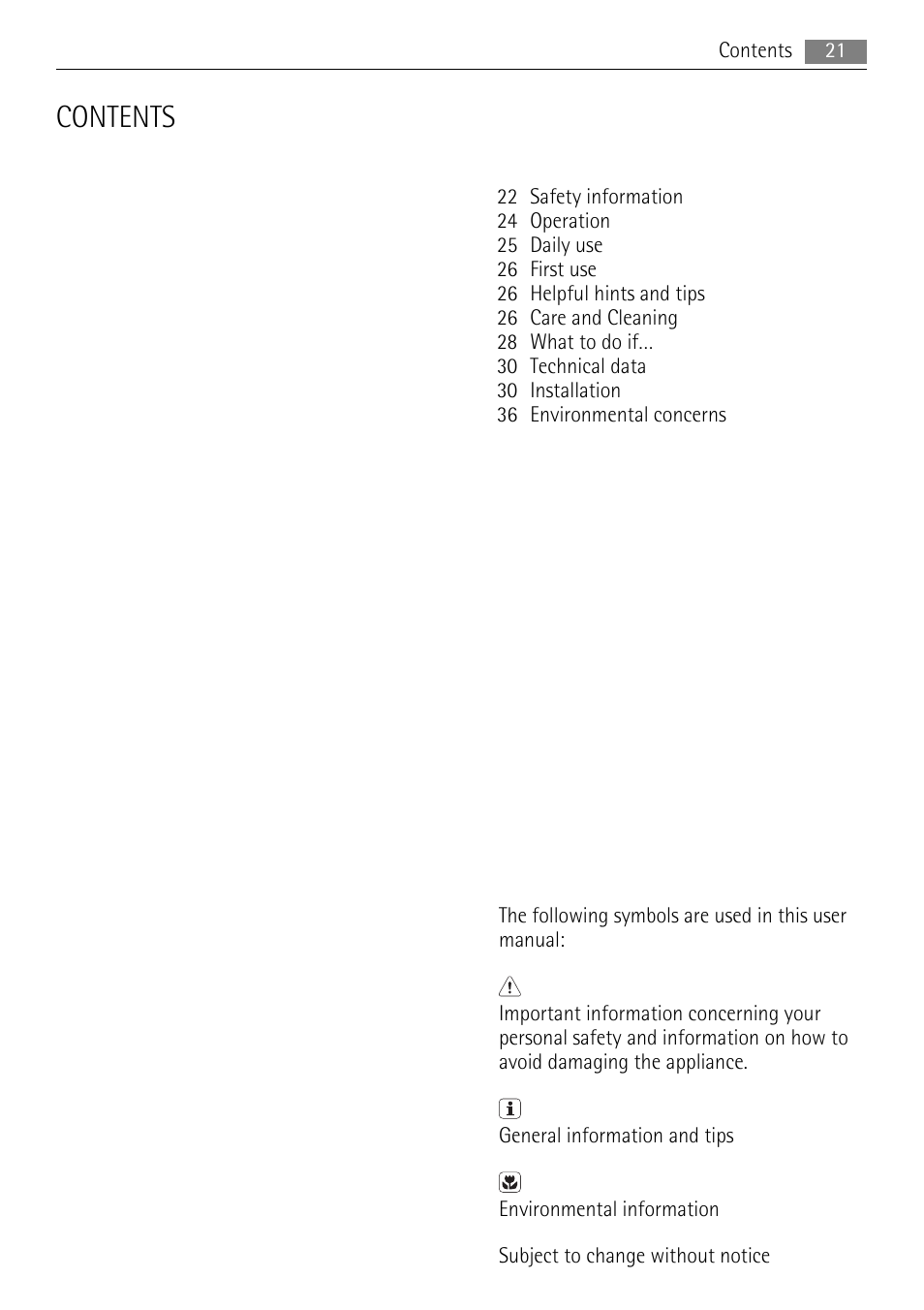 AEG SKS51200F0 User Manual | Page 21 / 96