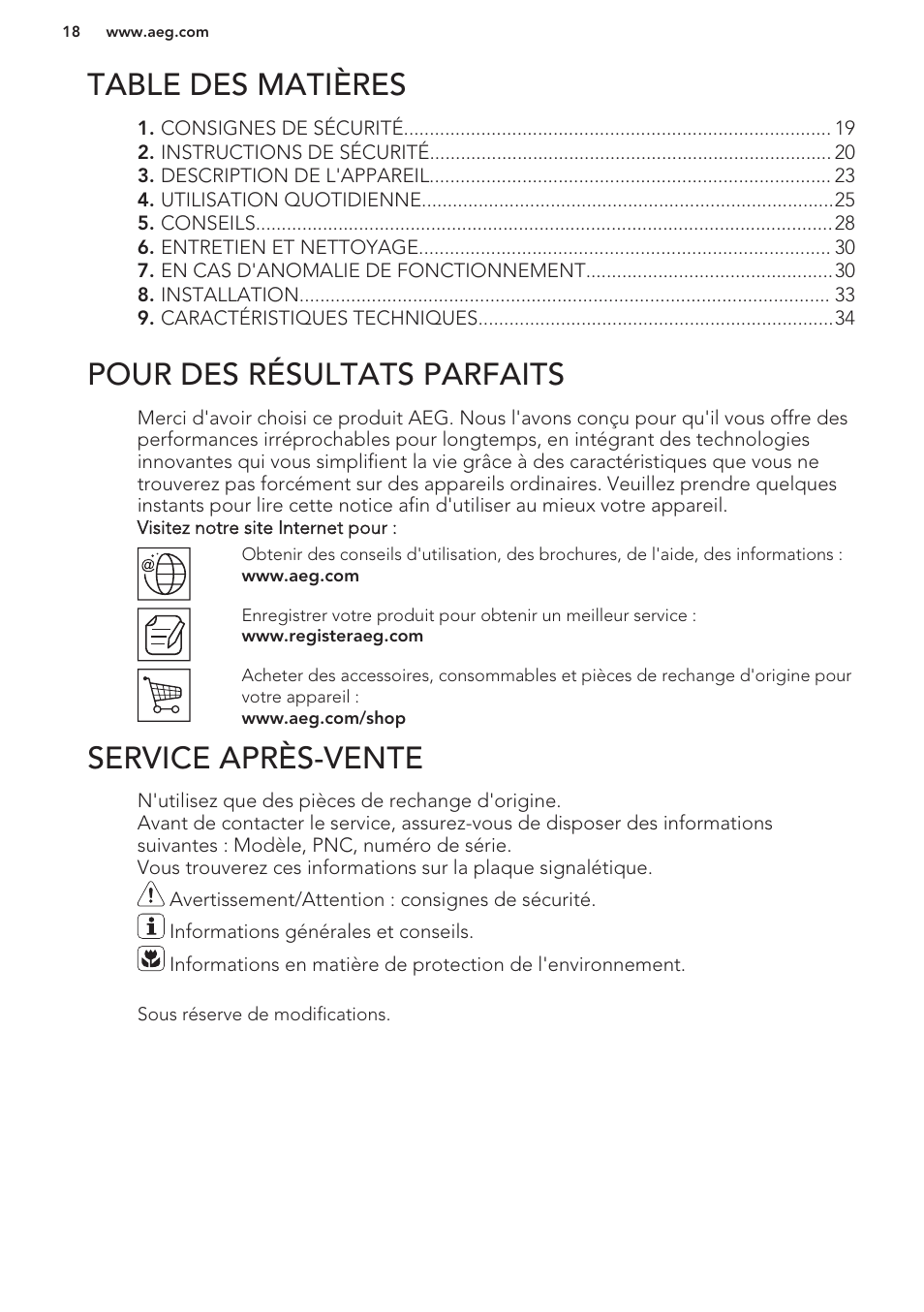 AEG HC652600EB User Manual | Page 18 / 56