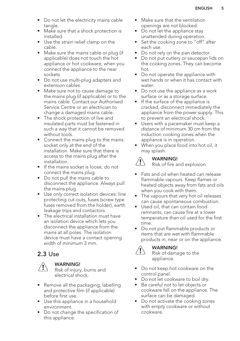 3 use | AEG HC652600EB User Manual | Page 5 / 56