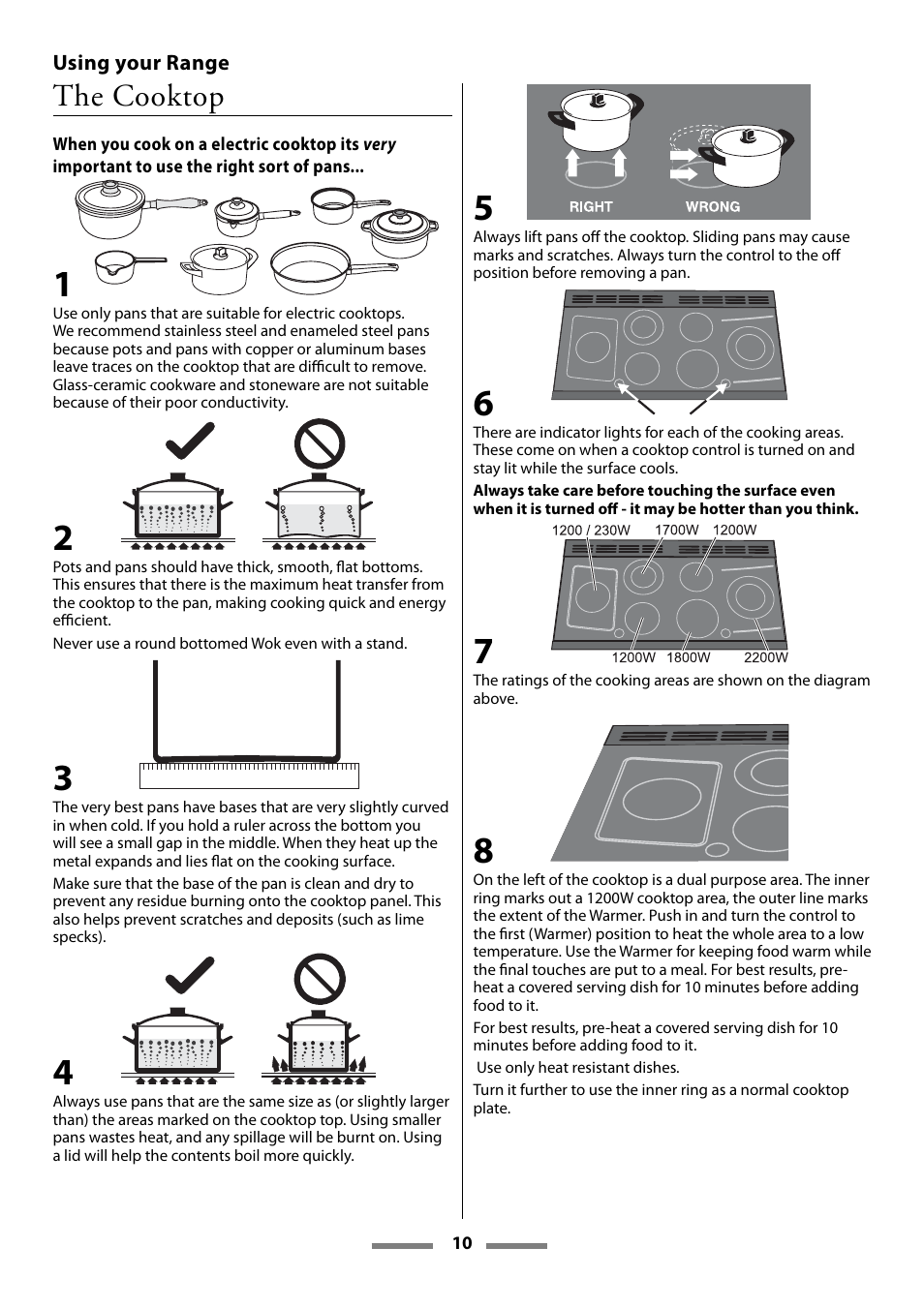 The cooktop | Aga Ranges Legacy 44 User Manual | Page 10 / 48