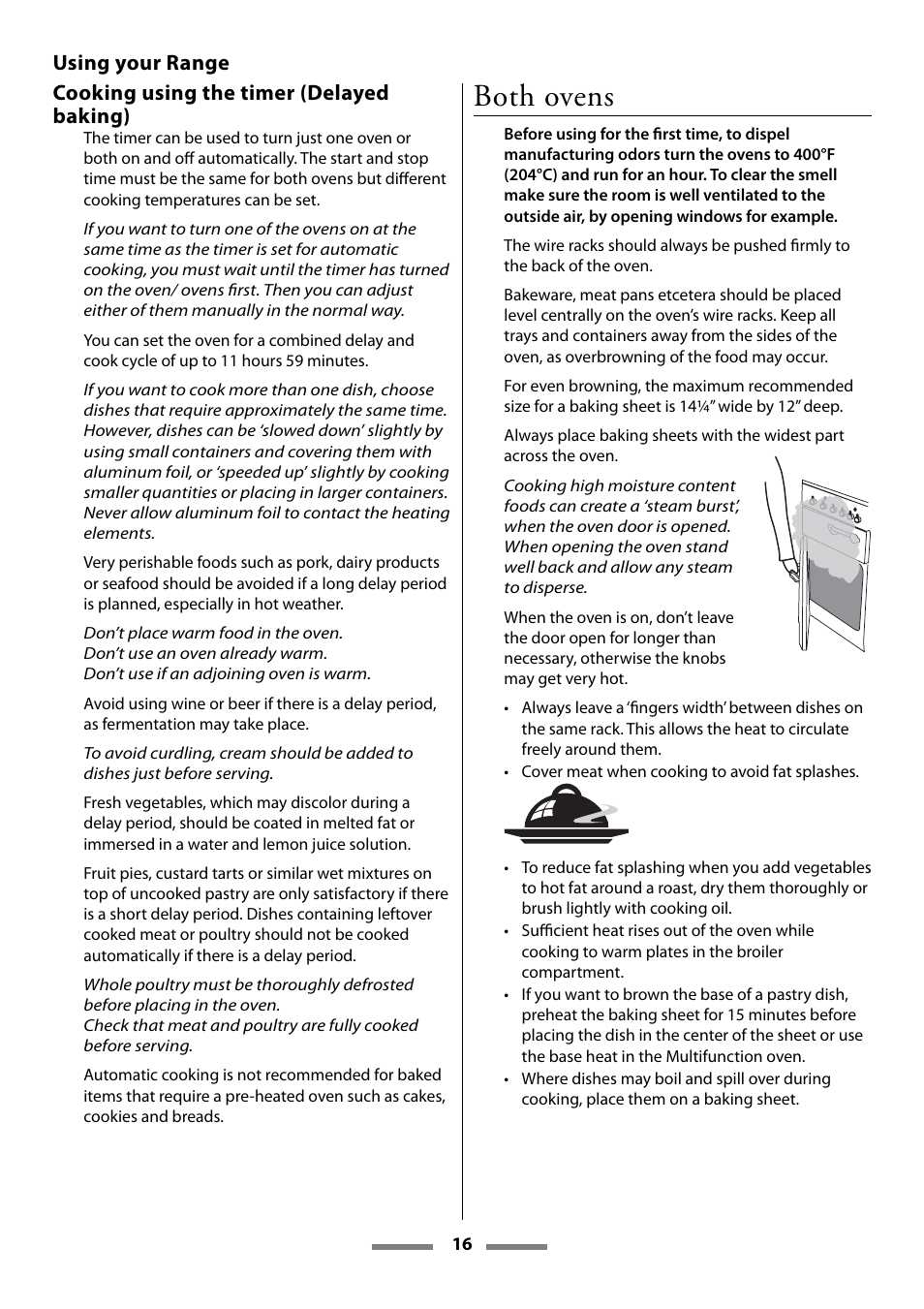 Both ovens | Aga Ranges Legacy 44 User Manual | Page 16 / 48