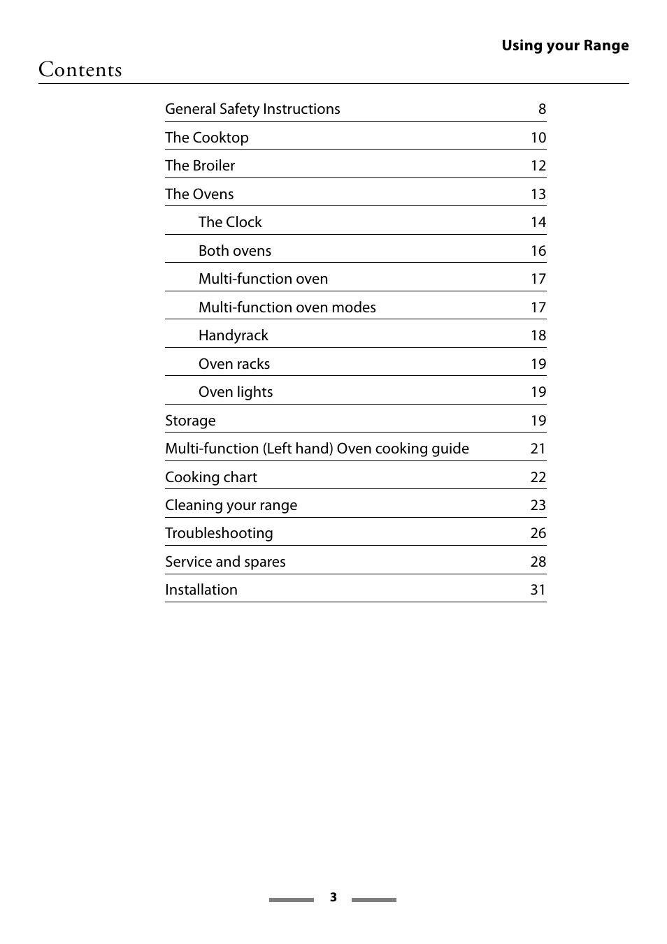 Aga Ranges Legacy 44 User Manual | Page 3 / 48