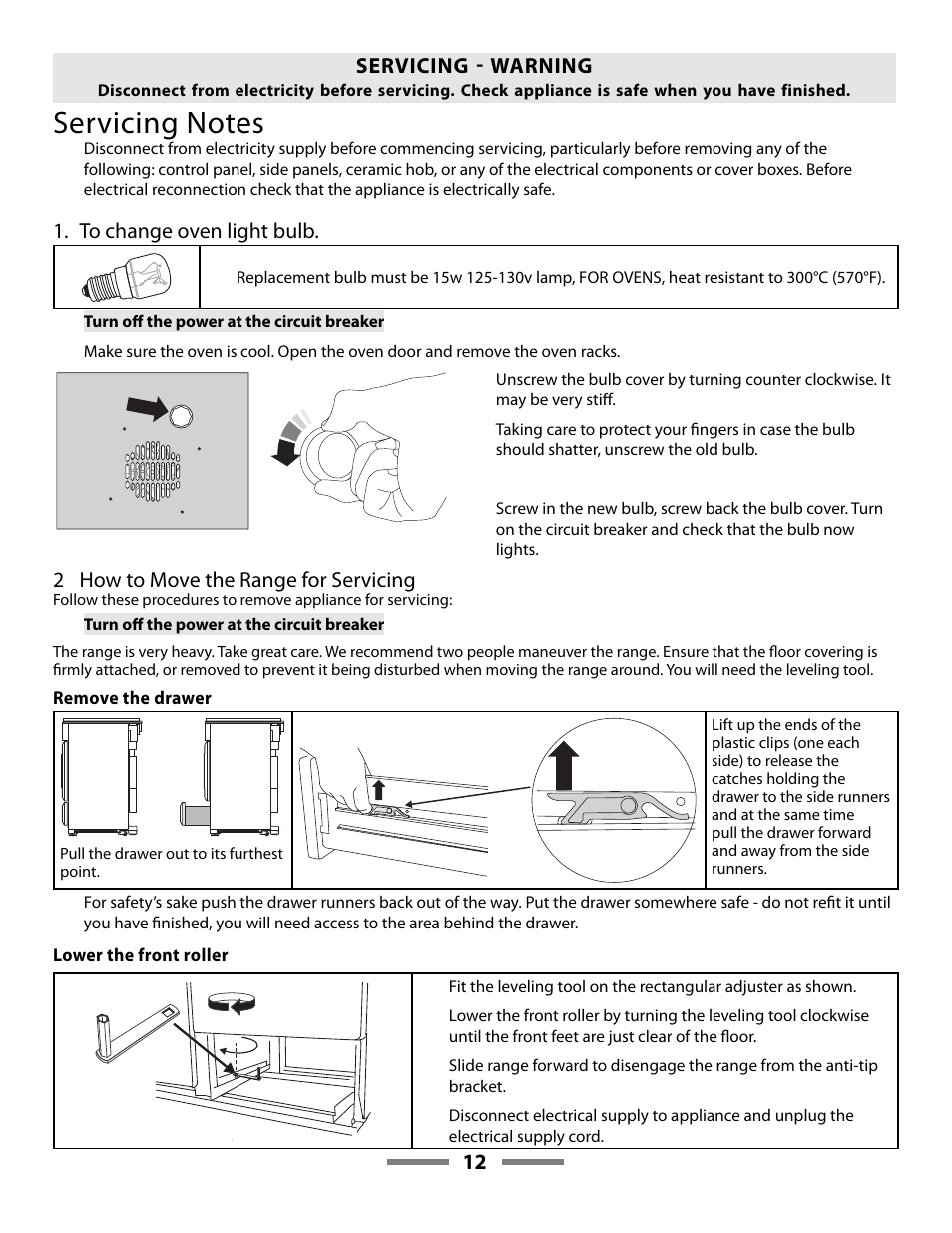 Aga Ranges LEGACY F107411-01 User Manual | Page 12 / 32