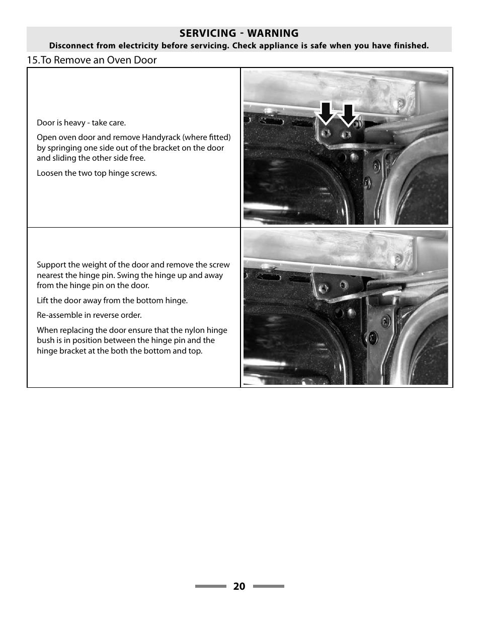 Aga Ranges LEGACY F107411-01 User Manual | Page 20 / 32