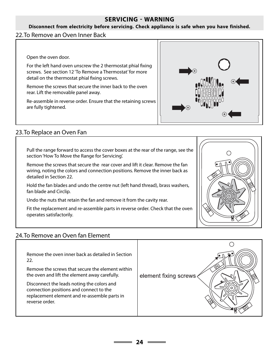 Aga Ranges LEGACY F107411-01 User Manual | Page 24 / 32