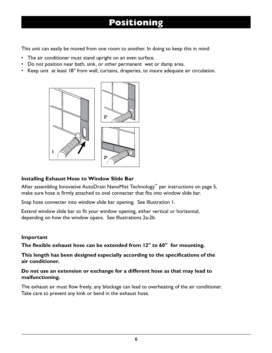 Positioning | Amcor A12000EH User Manual | Page 8 / 32