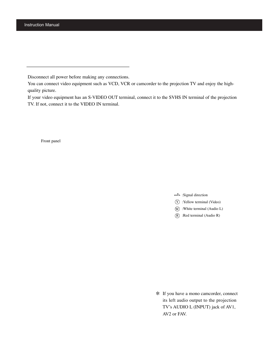 Connecting a vcd, vcr or camcorder, Installation (continued) | Apex Digital GB4308 User Manual | Page 16 / 43