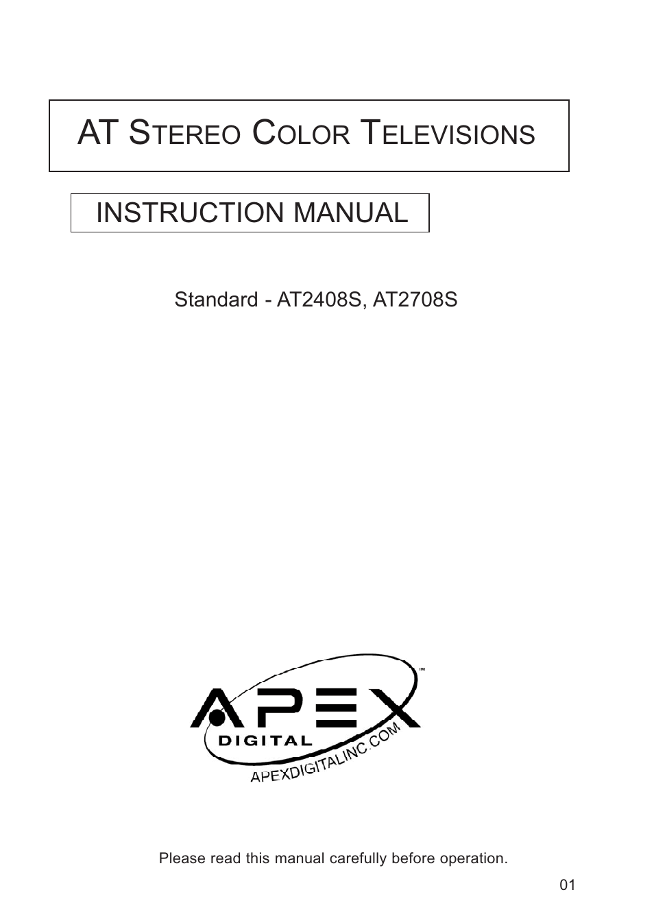 Apex Digital AT2708S User Manual | 16 pages