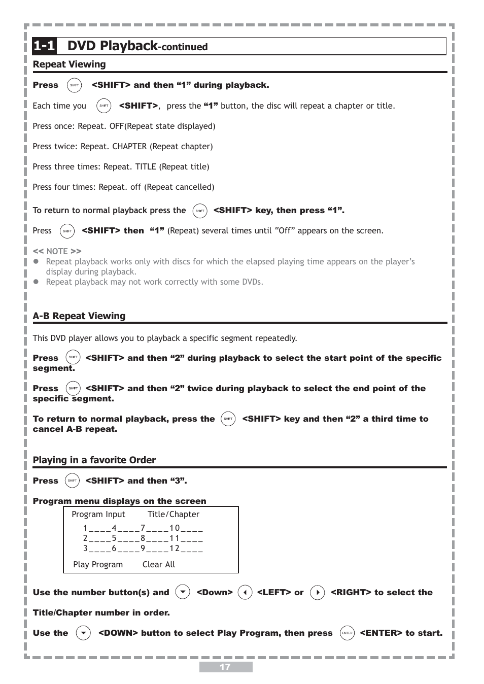 1 dvd playback | Apex Digital PD-480 User Manual | Page 17 / 34