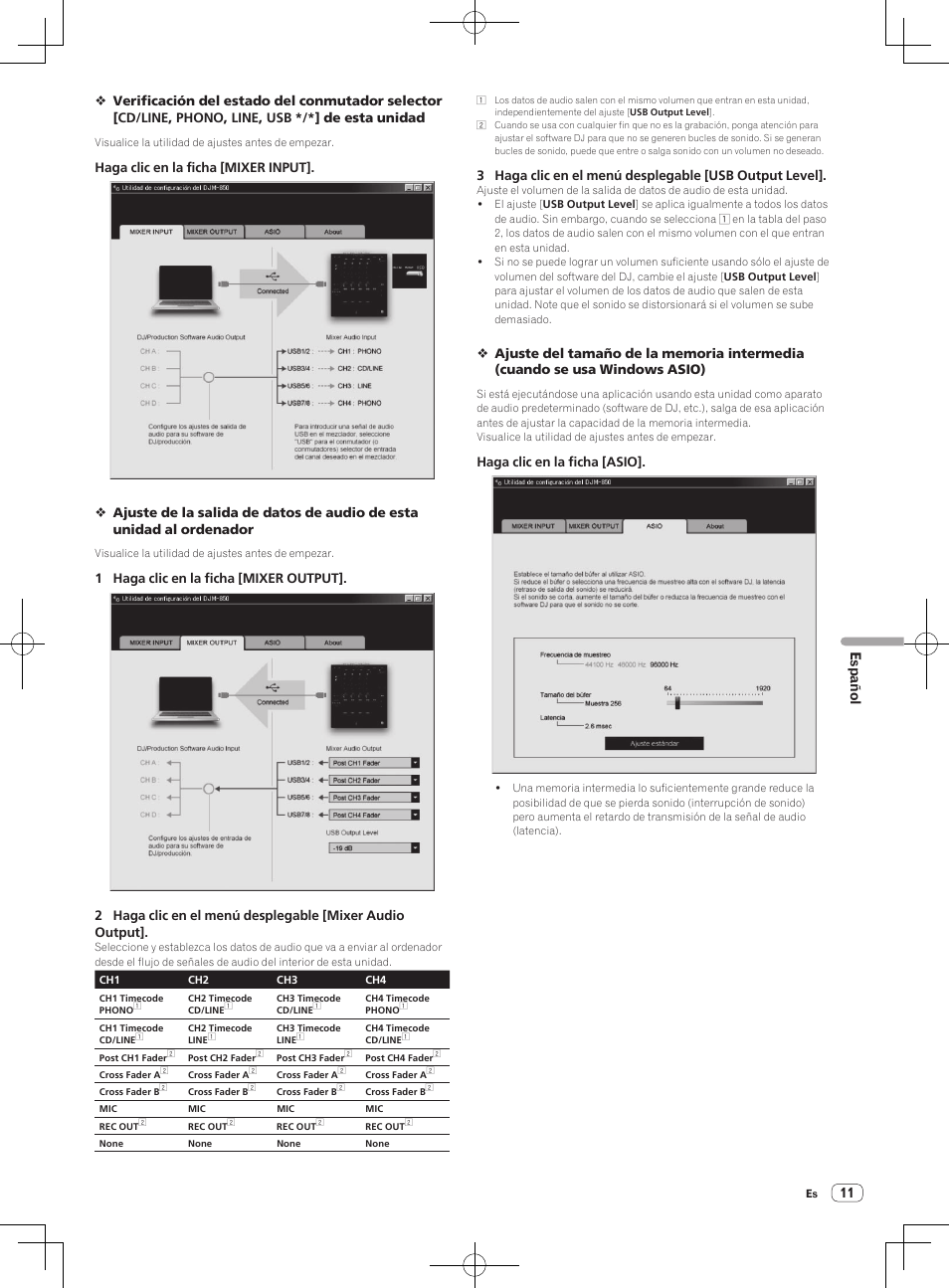 Español | Pioneer DJM-850-W User Manual | Page 65 / 112