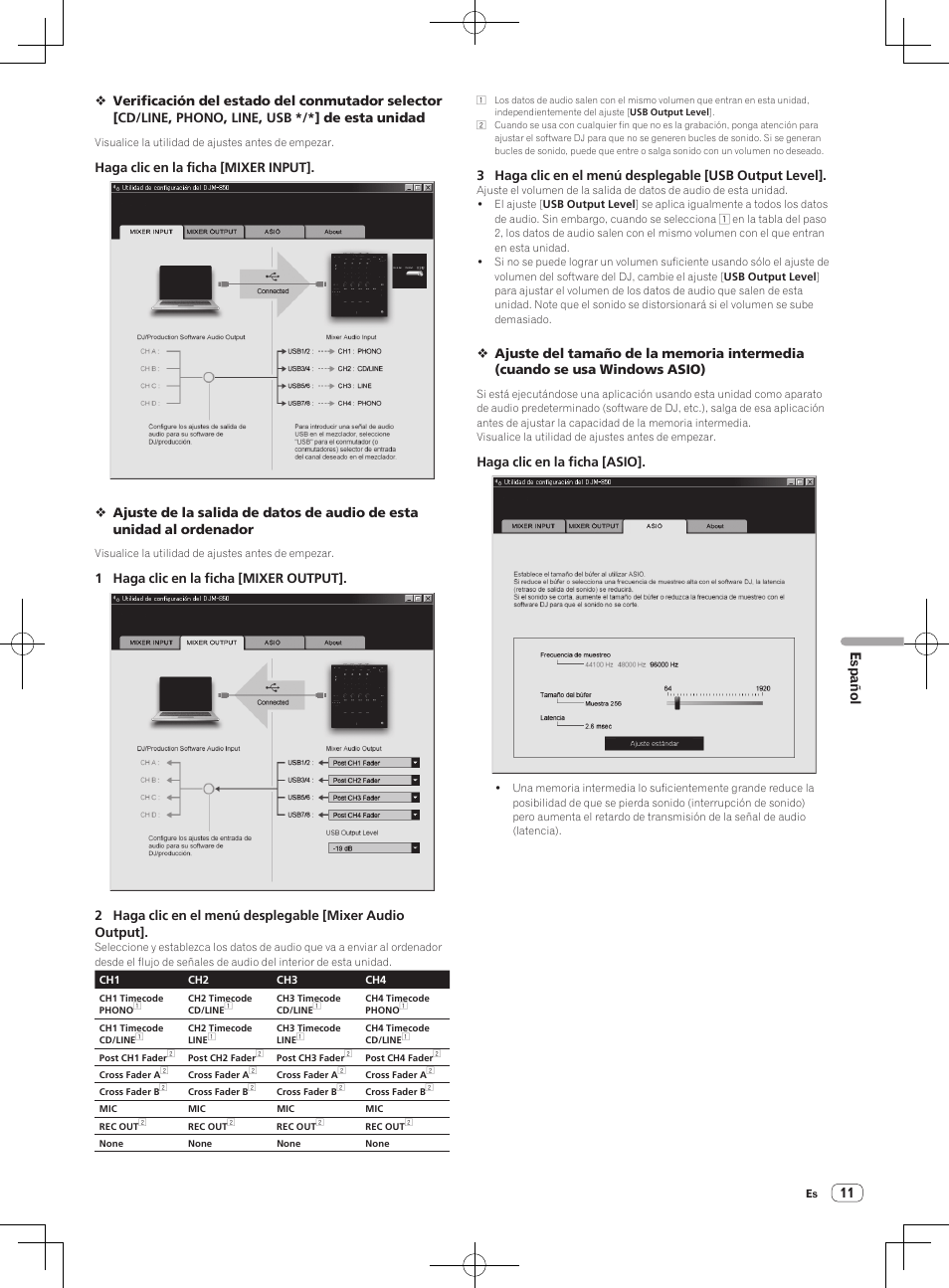 Español | Pioneer DJM-850-S User Manual | Page 65 / 112