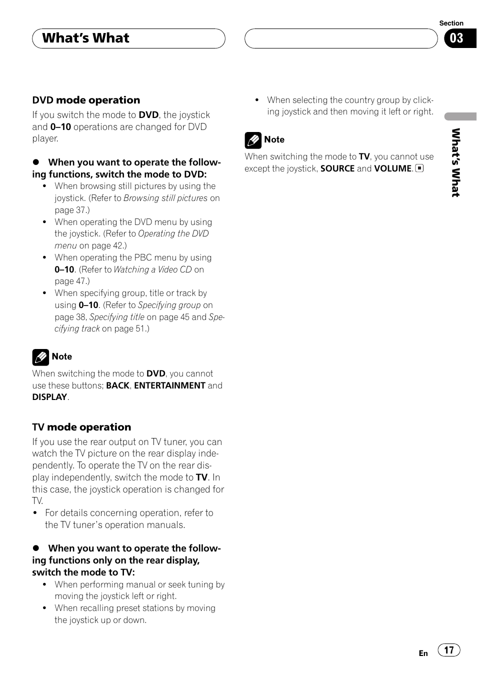 Whats what | Pioneer AVH-P7500DVD User Manual | Page 17 / 116