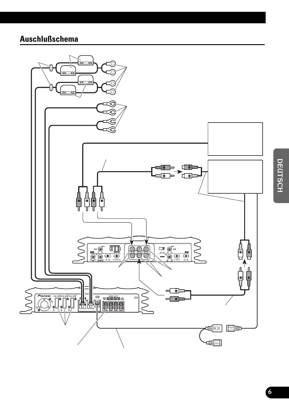 Auschlußschema | Pioneer GM-X944 User Manual | Page 31 / 76