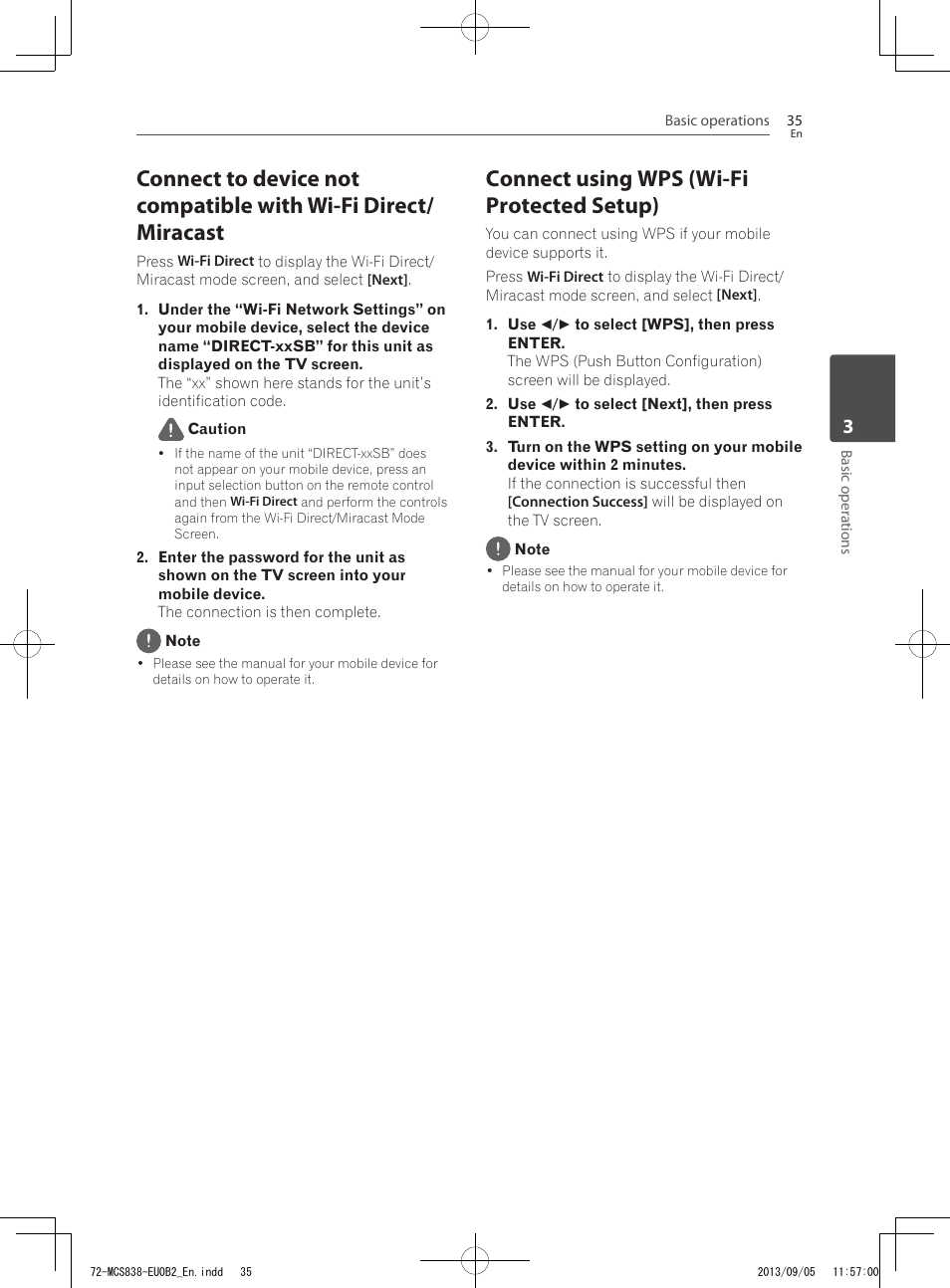 Connect using wps (wi-fi protected setup) | Pioneer SBX-N700 User Manual | Page 35 / 68