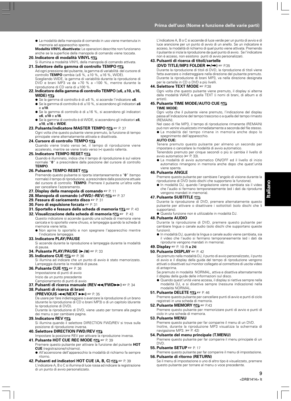 Italiano | Pioneer DVJ-1000 User Manual | Page 171 / 319