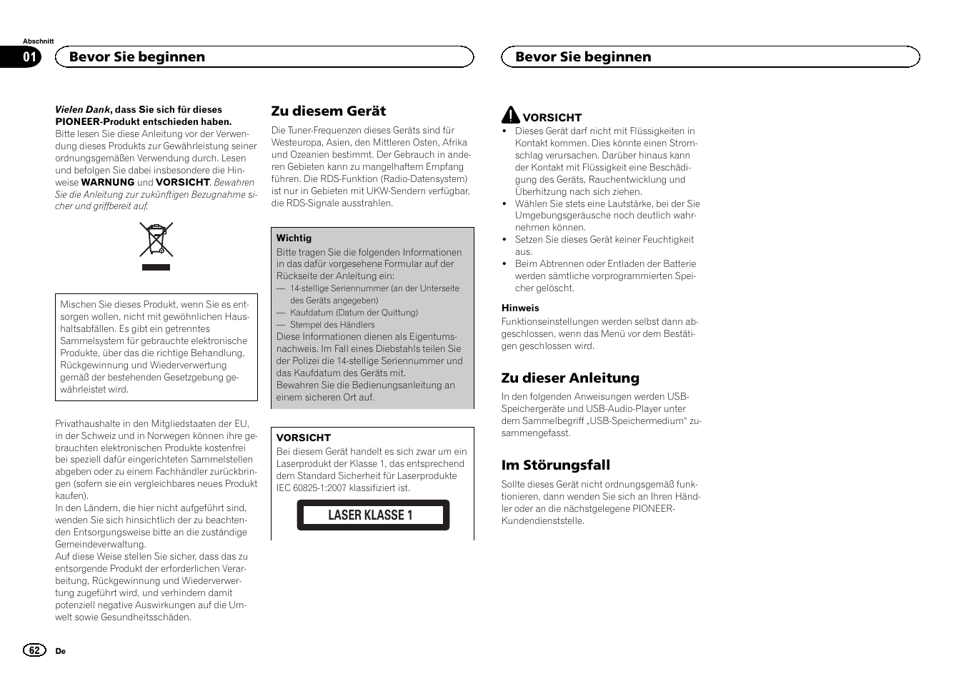 Deutsch | Pioneer DEH-1500UBG User Manual | Page 62 / 108