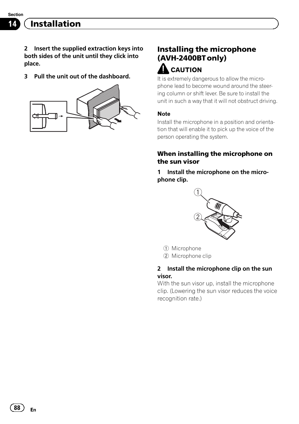 14 installation | Pioneer AVH-P3400DVD User Manual | Page 88 / 112