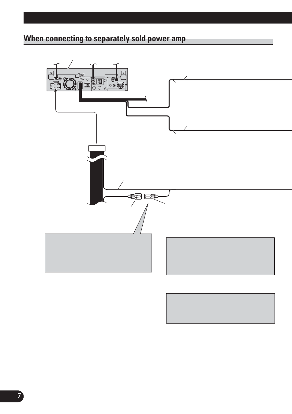 When connecting to separately sold power, Connecting the units, When connecting to separately sold power amp | Pioneer AVH-P5100DVD User Manual | Page 8 / 98