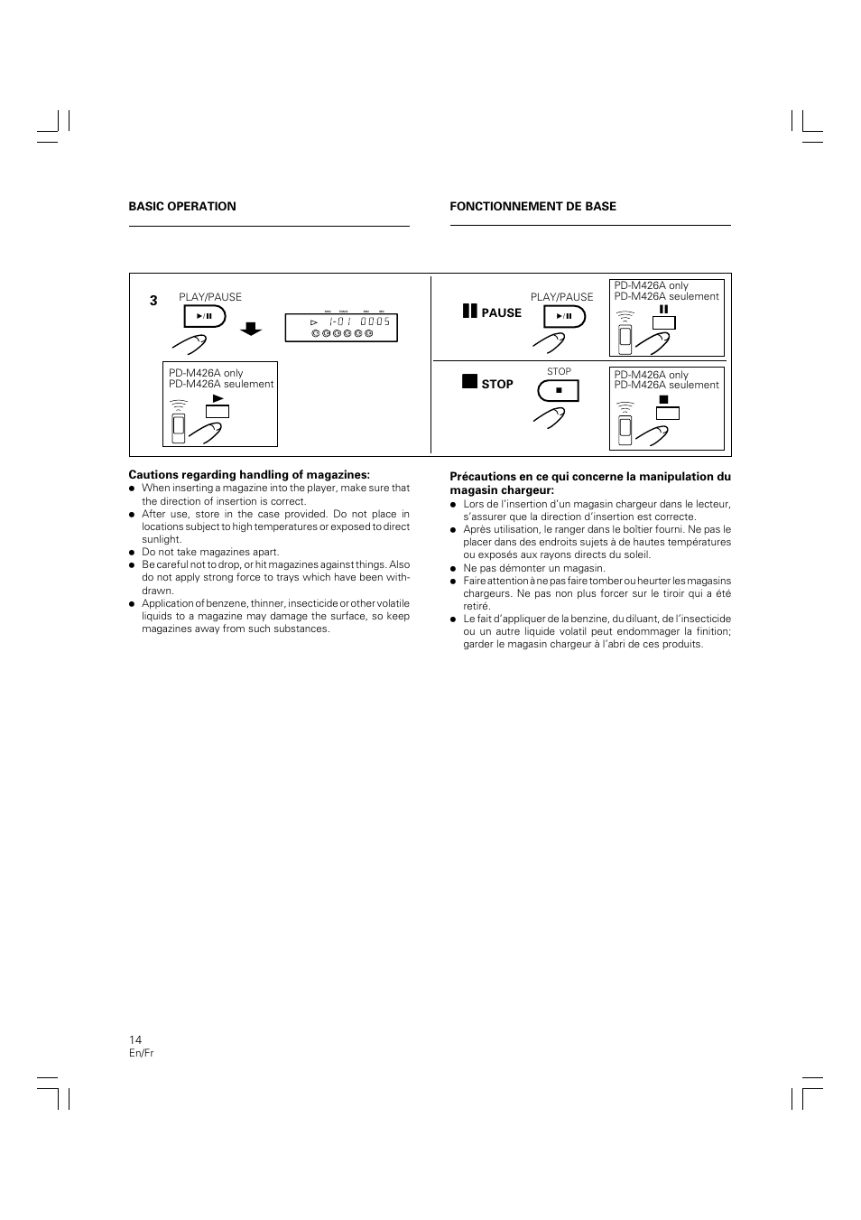 Pioneer PD-M426A User Manual | Page 14 / 88