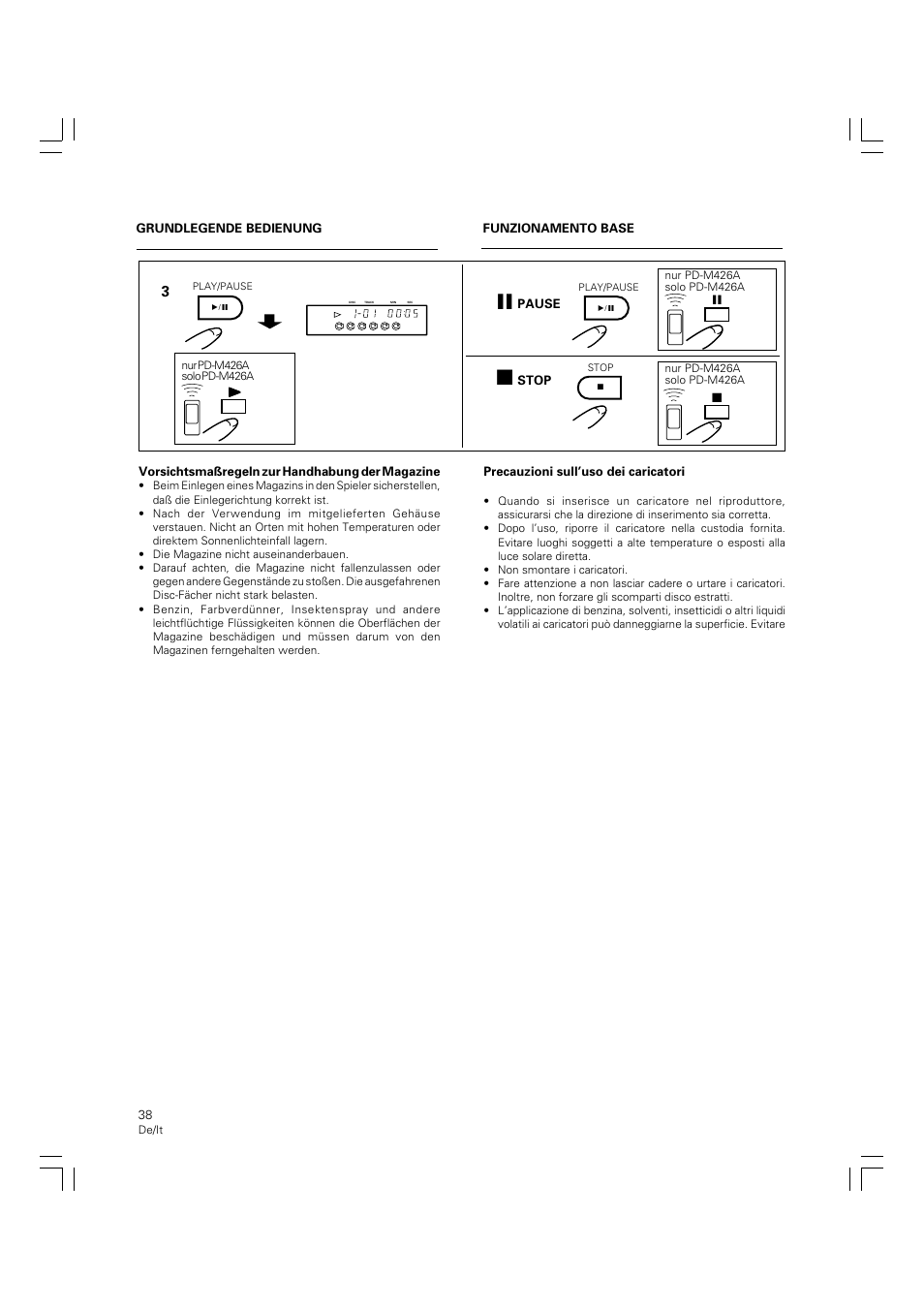 Pioneer PD-M426A User Manual | Page 38 / 88