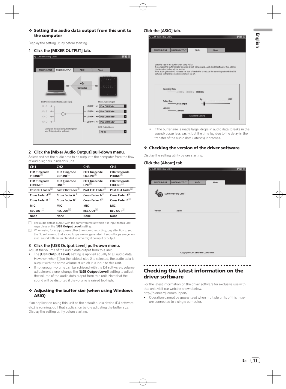 English | Pioneer DJM-850-W User Manual | Page 11 / 84