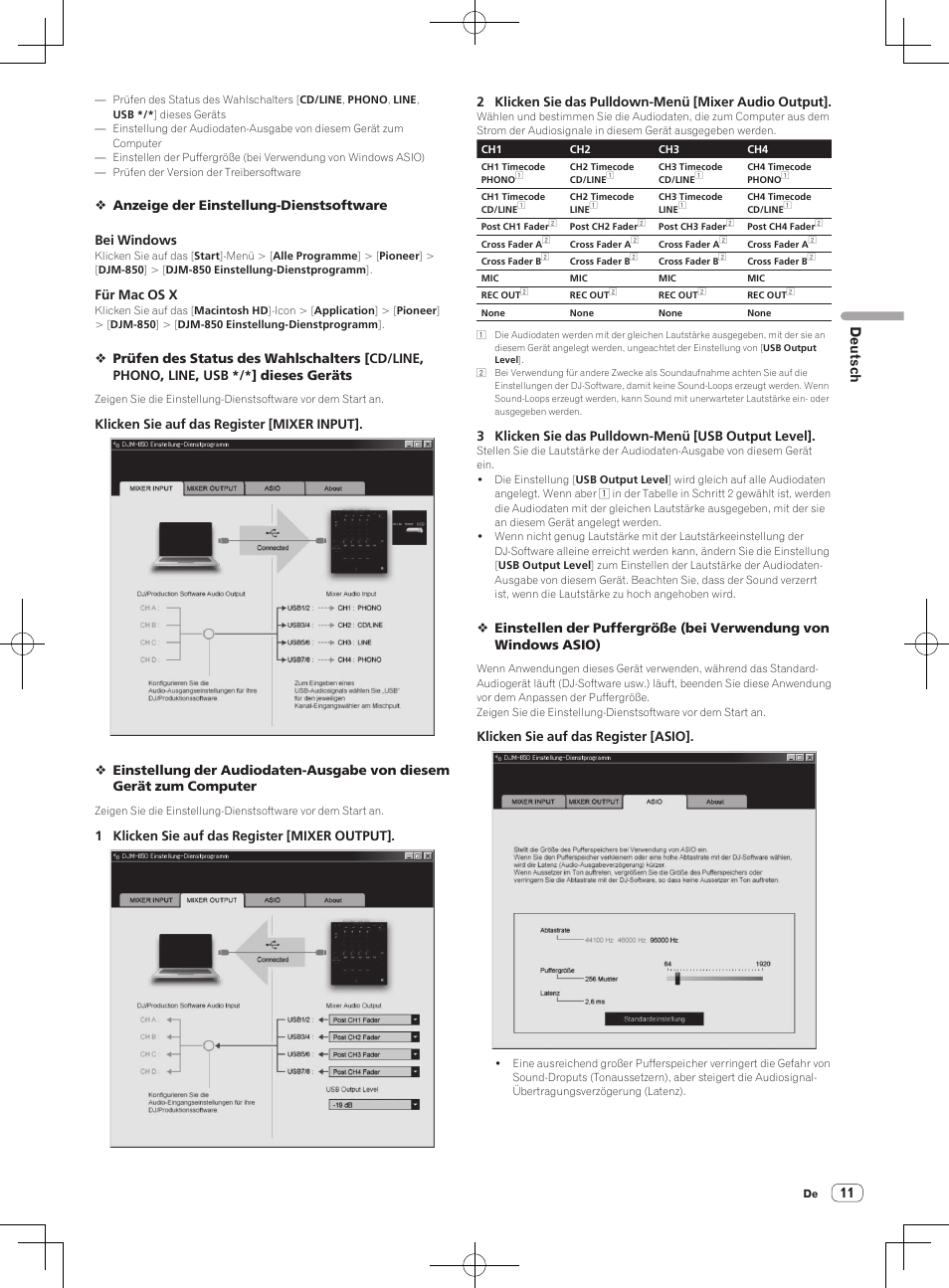 Deutsch | Pioneer DJM-850-W User Manual | Page 65 / 84