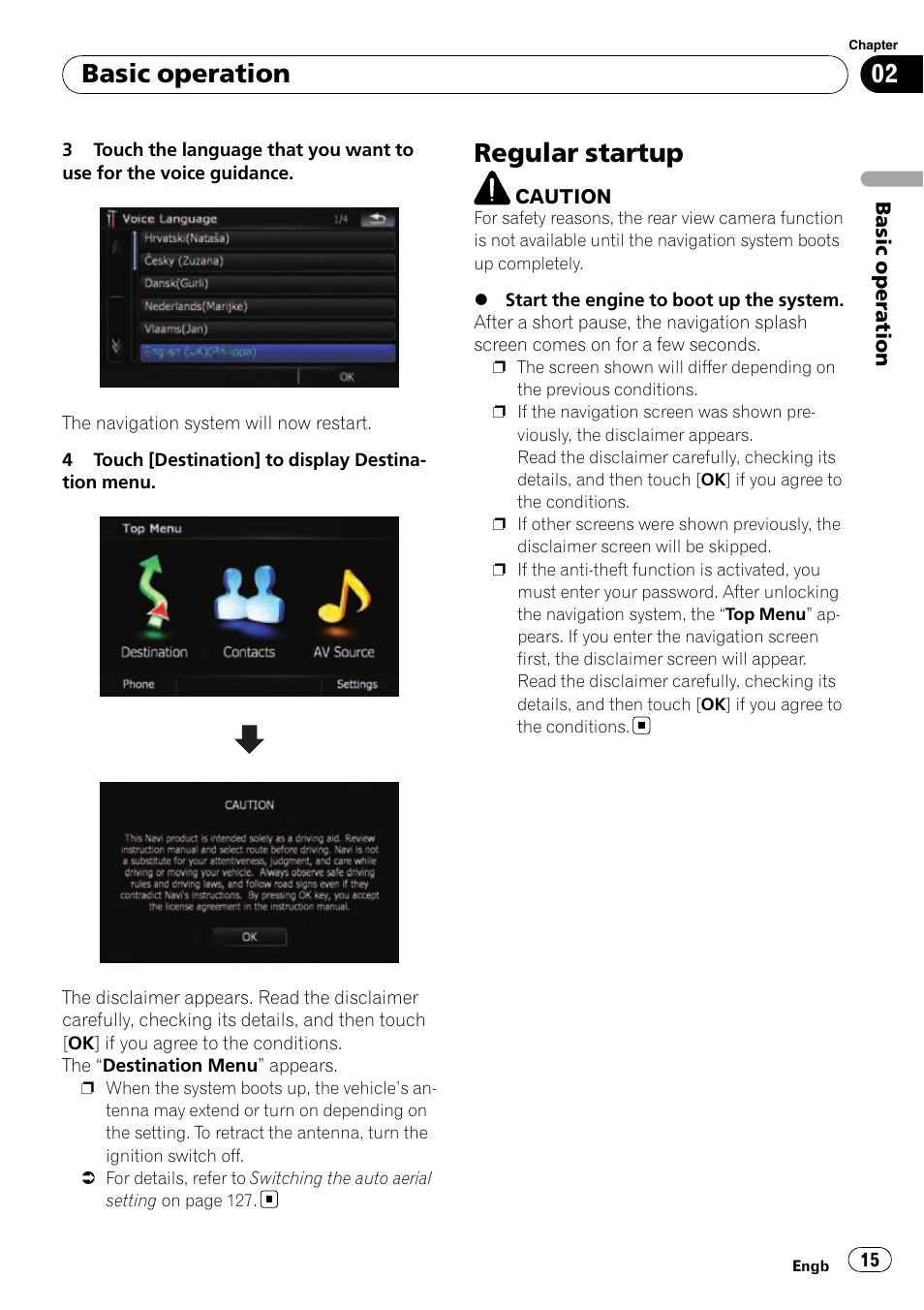 Regular startup, Basic operation | Pioneer AVIC-F910BT User Manual | Page 15 / 170