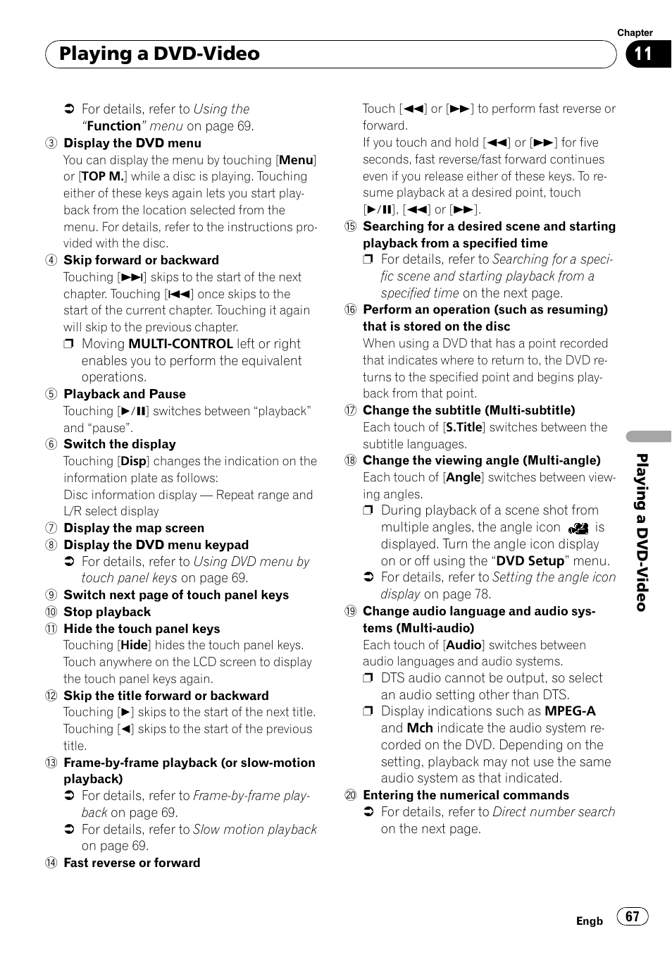 Playing a dvd-video | Pioneer AVIC-F910BT User Manual | Page 67 / 170