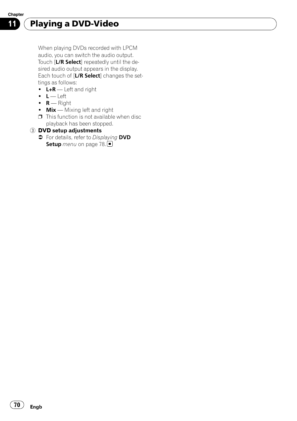 Playing a dvd-video | Pioneer AVIC-F910BT User Manual | Page 70 / 170