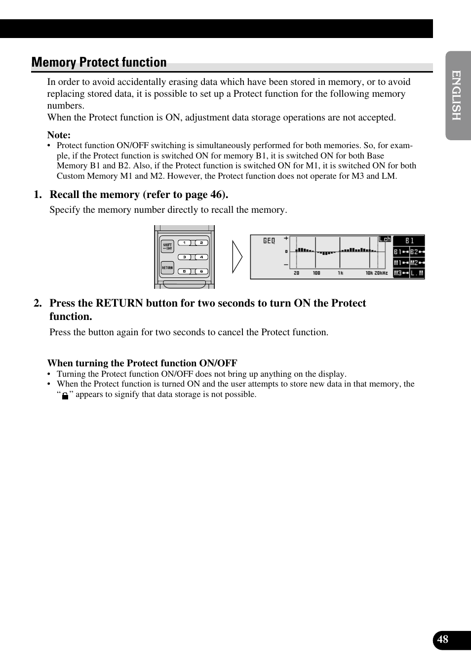 Memory protect function | Pioneer RS-A9 User Manual | Page 49 / 73