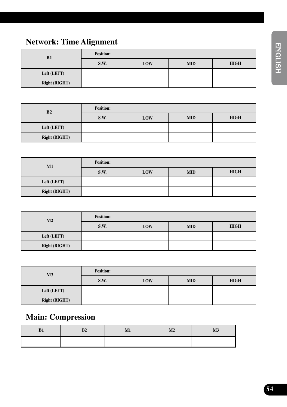 Network: time alignment, Main: compression | Pioneer RS-A9 User Manual | Page 55 / 73