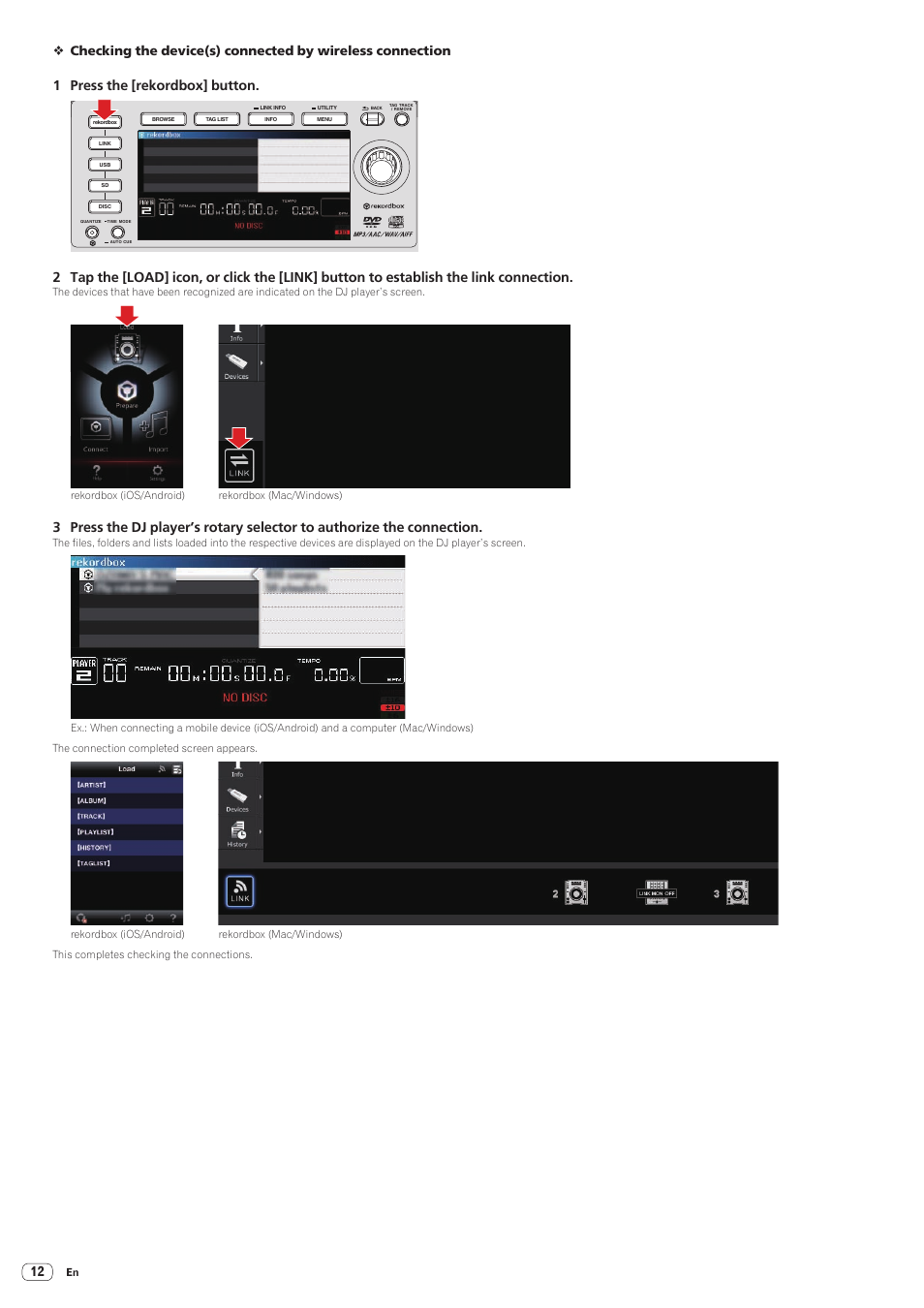 1 press the [rekordbox] button | Pioneer CDJ-2000-W User Manual | Page 12 / 28