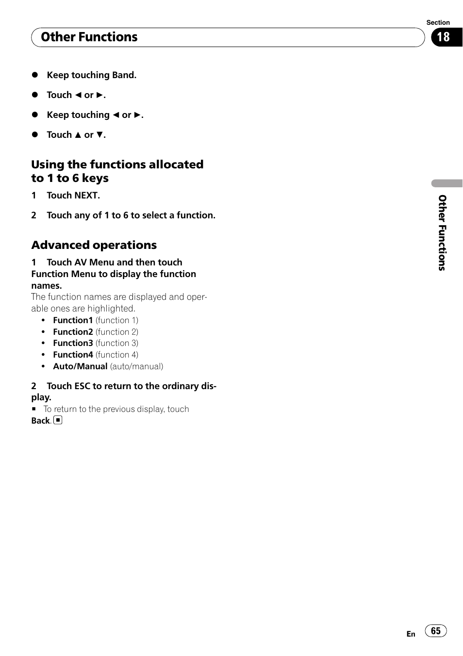 Other functions | Pioneer AVH-P3100DVD User Manual | Page 65 / 109