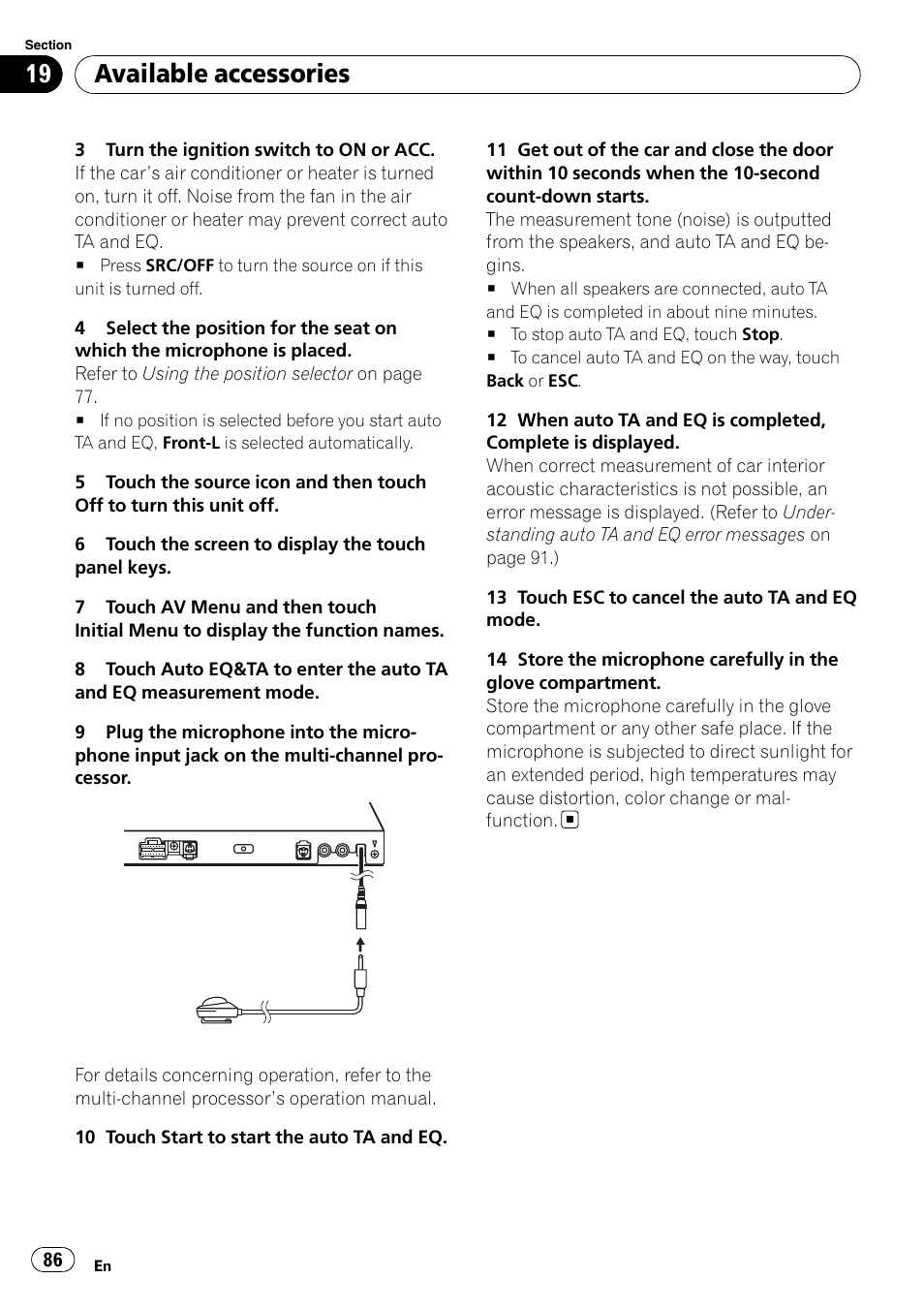 Available accessories | Pioneer AVH-P3100DVD User Manual | Page 86 / 109