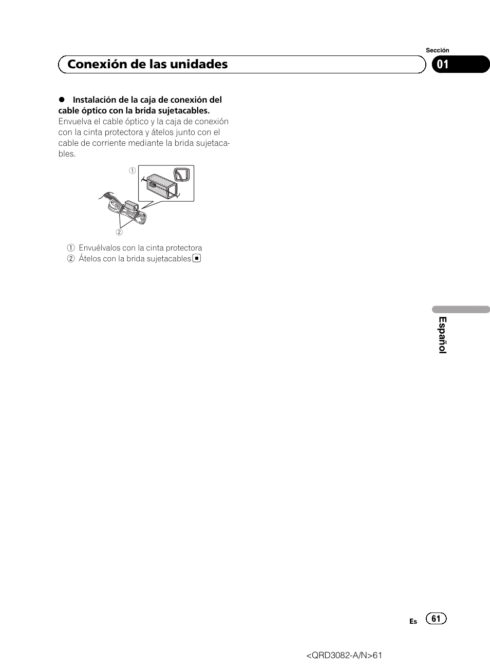 01 conexión de las unidades | Pioneer AVH P4300DVD User Manual | Page 61 / 100