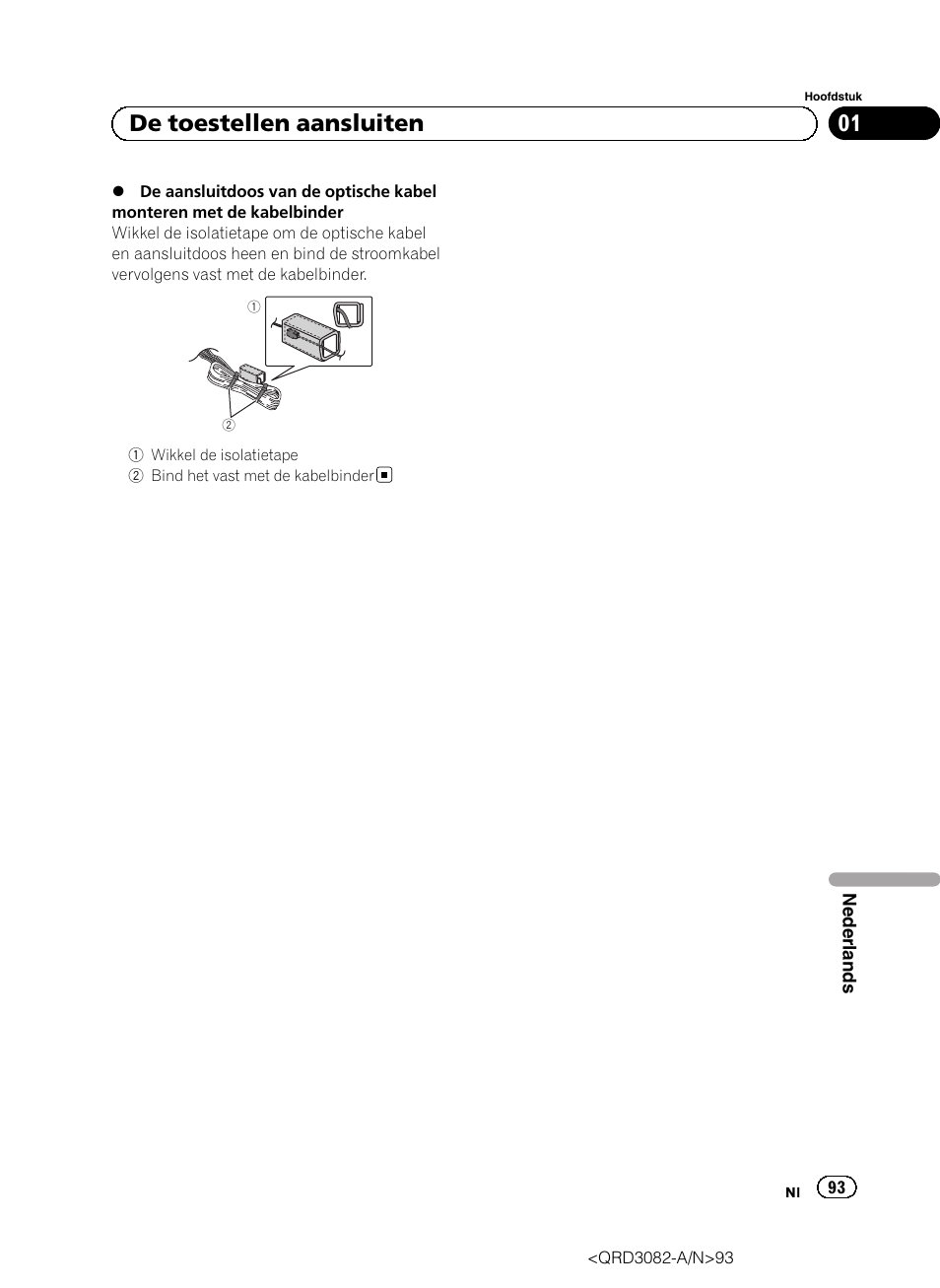 01 de toestellen aansluiten | Pioneer AVH P4300DVD User Manual | Page 93 / 100