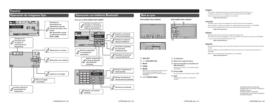 Pioneer AVH-2400BT User Manual | Page 8 / 8
