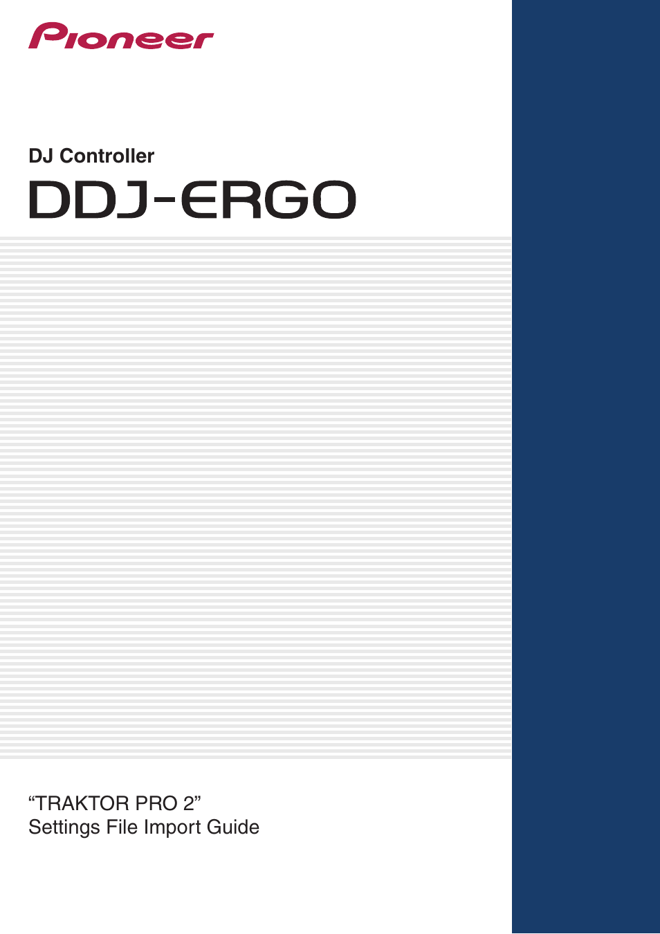 Pioneer DDJ-ERGO-V User Manual | 3 pages