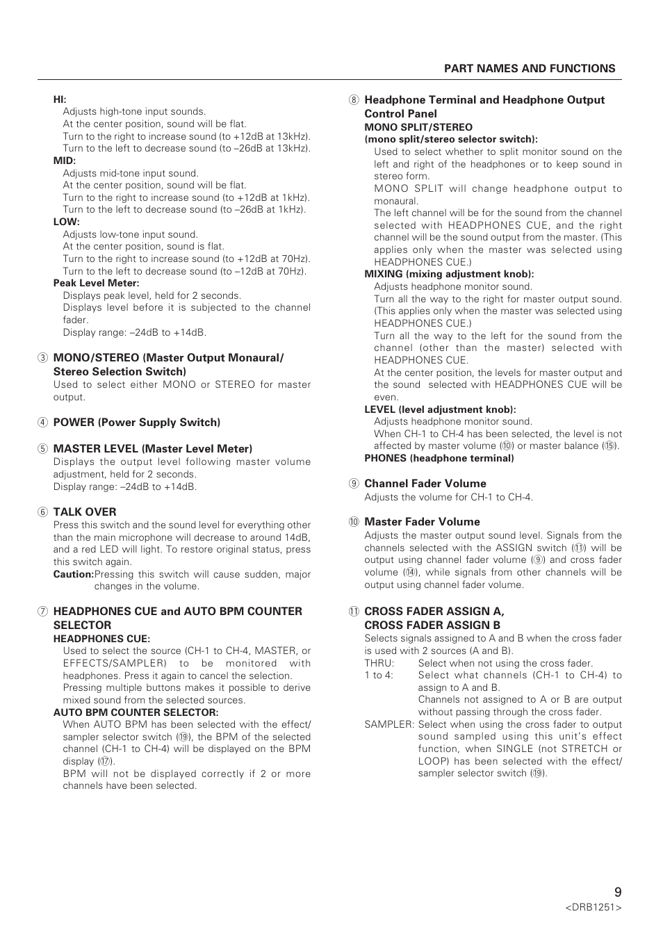 Pioneer DJM-600 User Manual | Page 9 / 28