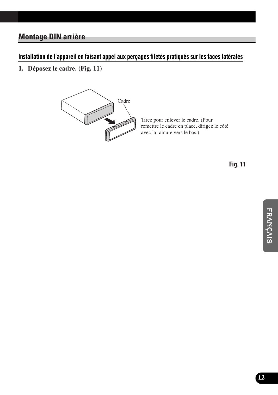 Montage din arrière | Pioneer AVX-P7300DVD User Manual | Page 55 / 88