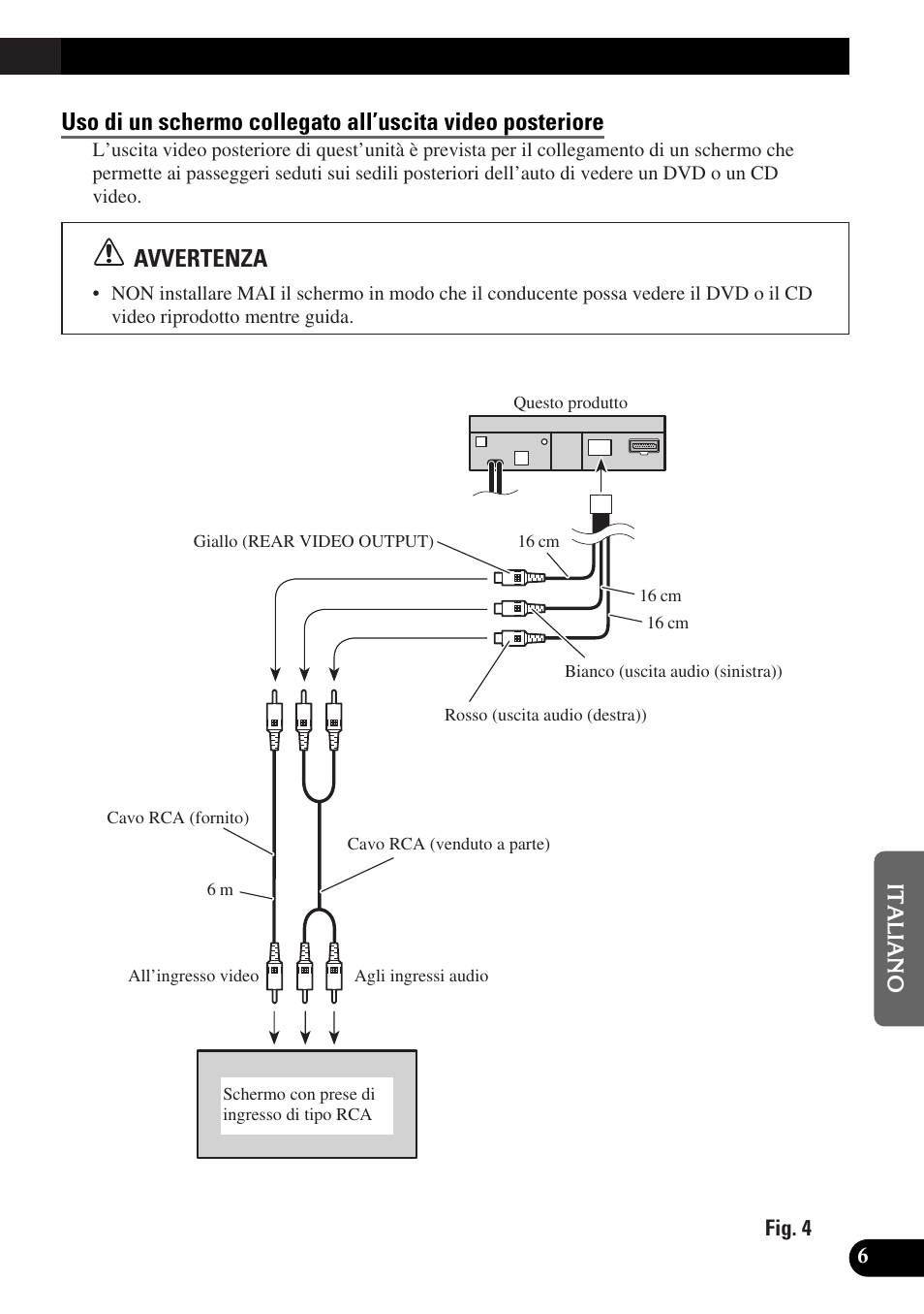 Avvertenza | Pioneer AVX-P7300DVD User Manual | Page 63 / 88