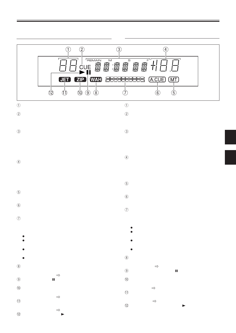 Display, Quadrante | Pioneer CDJ-100S User Manual | Page 43 / 88